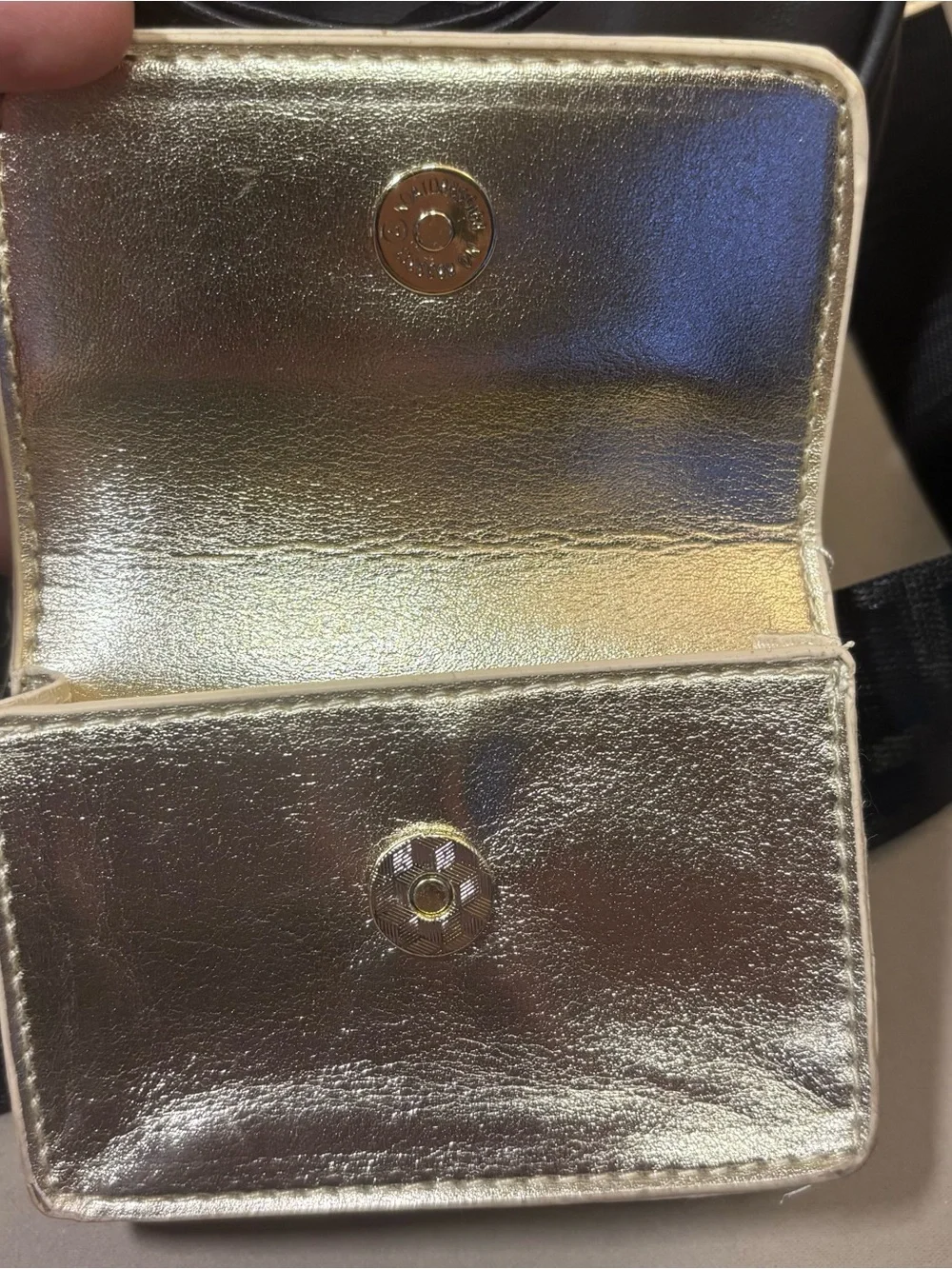 Black Leather Versace ParfumsTote with Silver Accents